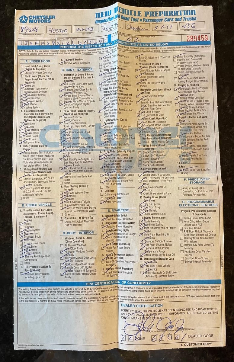 1999 Jeep Cherokee Sport 4x4 - Image 44